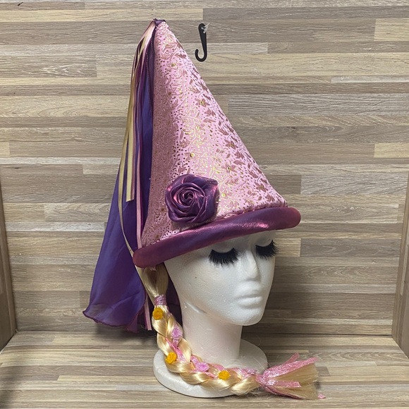 Disney Parks Princess Rapunzel hat with a veil and a braided hair extension. - Picture 5 of 5